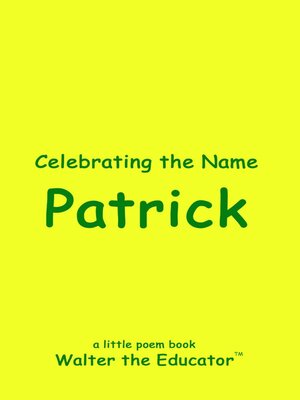 cover image of Celebrating the Name Patrick